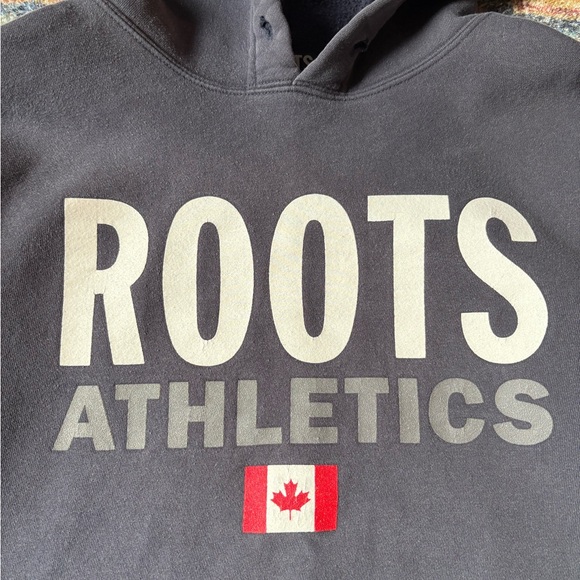 Vintage Roots Spellout Faded Pullover Hoodie Size XL - Picture 4 of 5